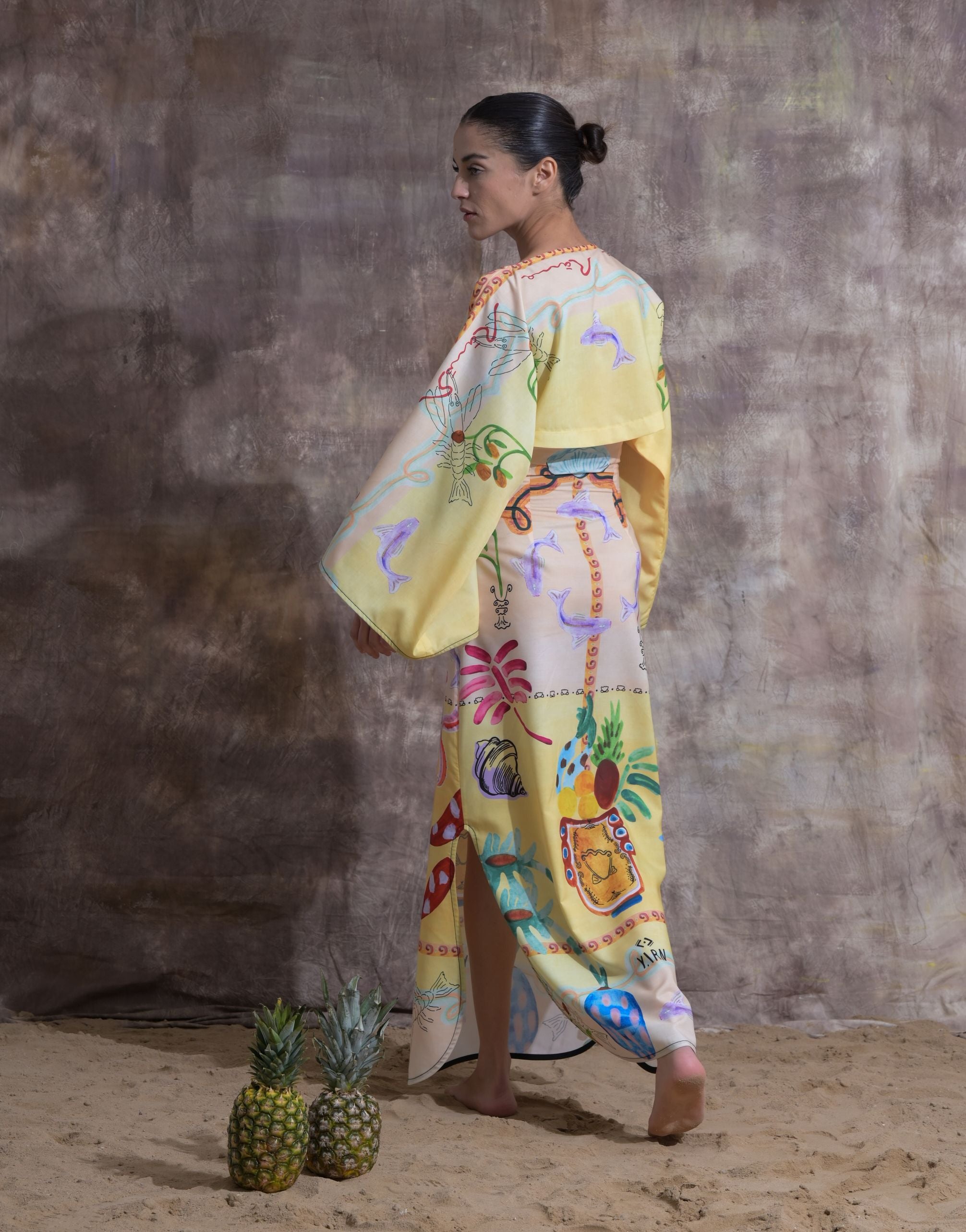 Fitted Sea Print Set - Look 14